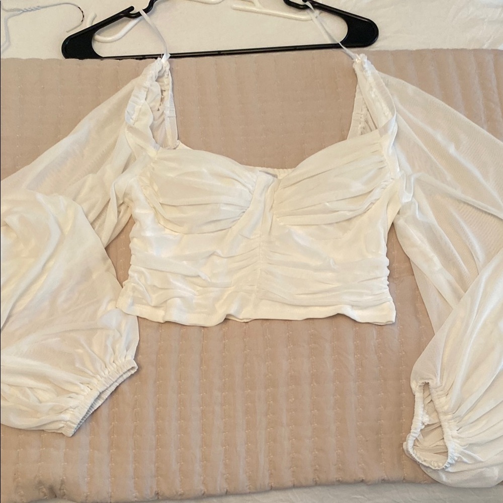 HELLO MOLLY. White Off-Shoulder Women's Top
